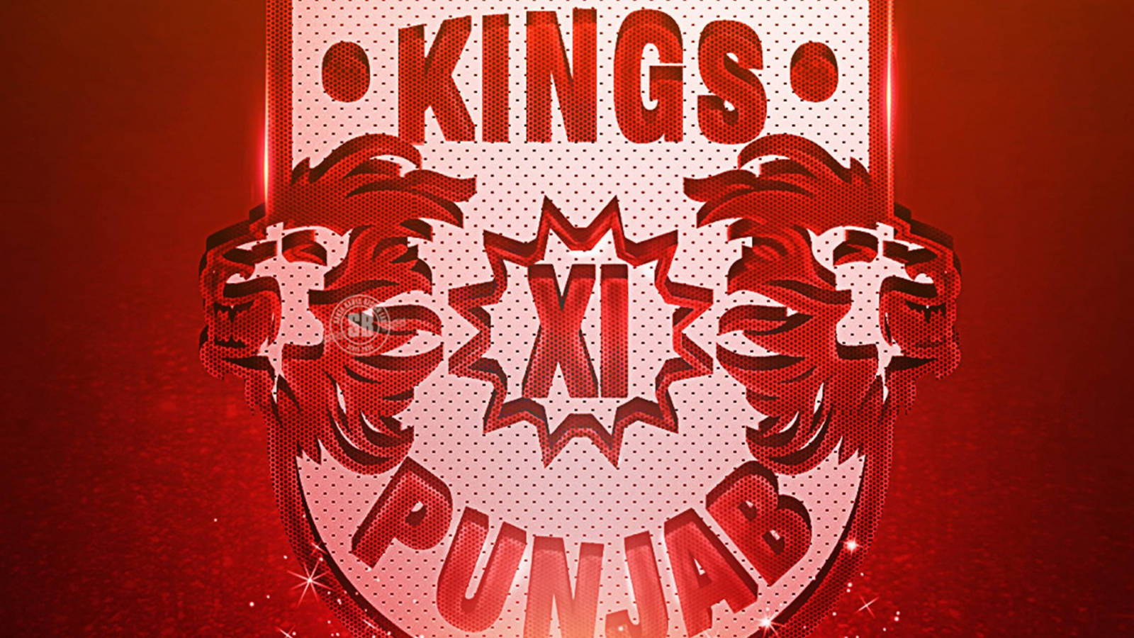 Punjab Kings, Dark Red Design, roaring lion heads, HD Desktop Wallpaper