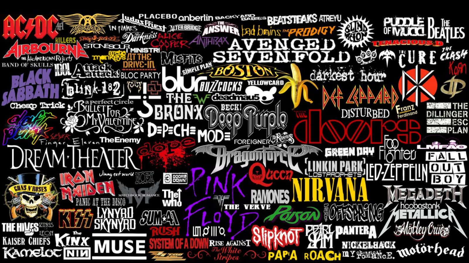 punk rock, rock band logos, bold stylized fonts, HD Desktop Wallpaper