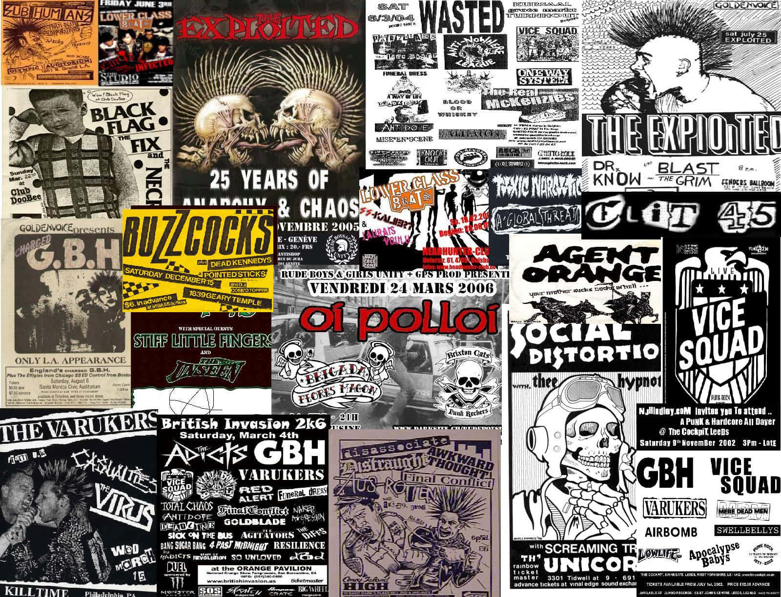 punk rock, concert posters, band names, HD Desktop Wallpaper
