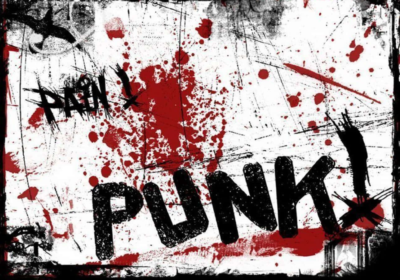 punk rock, graffiti wall, black text, HD Desktop Wallpaper