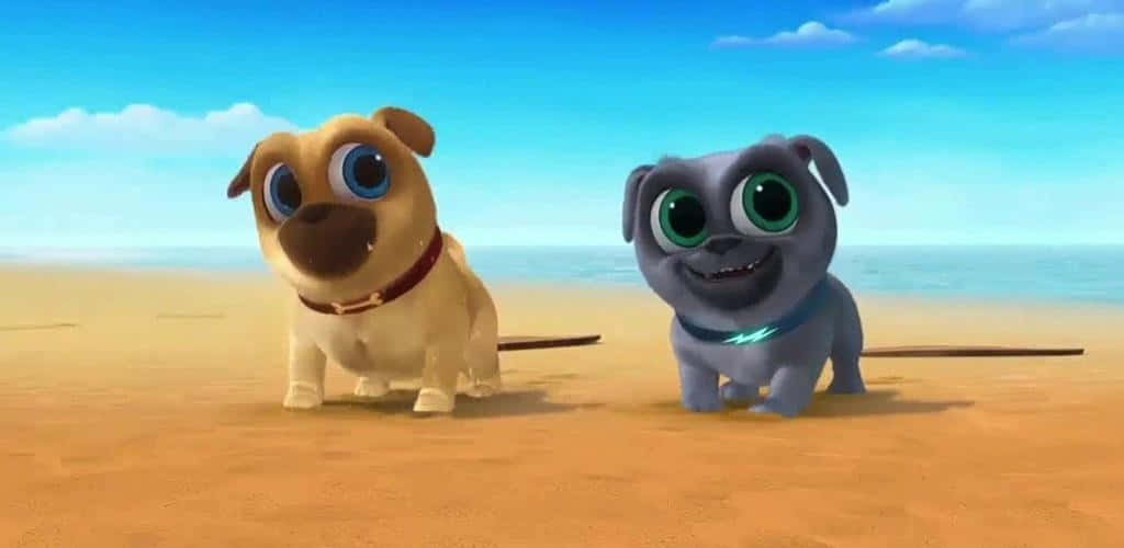 Puppy Dog Pals, cartoon puppies, oversized eyes, SD Desktop Wallpaper