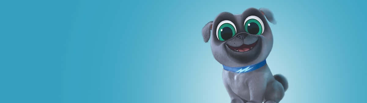 Puppy Dog Pals, Blue Bingo Banner, gray animated puppy, SD Desktop Wallpaper