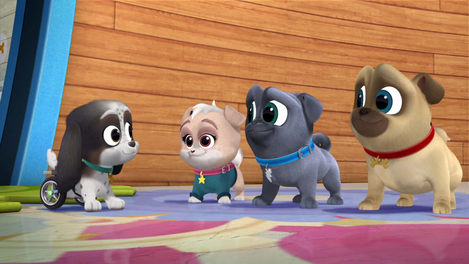 Puppy Dog Pals, animated puppies, big eyes, Full HD Desktop Wallpaper