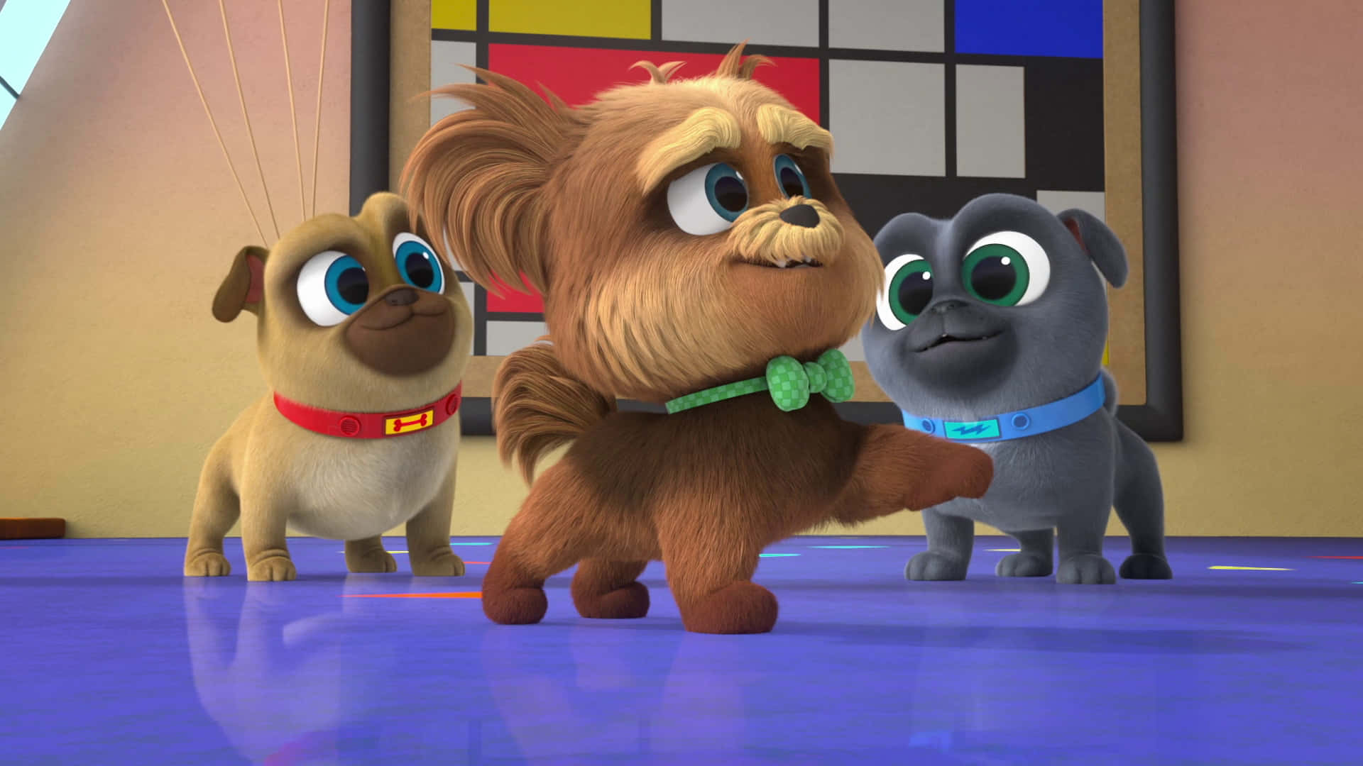 Puppy Dog Pals, animated puppies, big eyes, Full HD Desktop Wallpaper