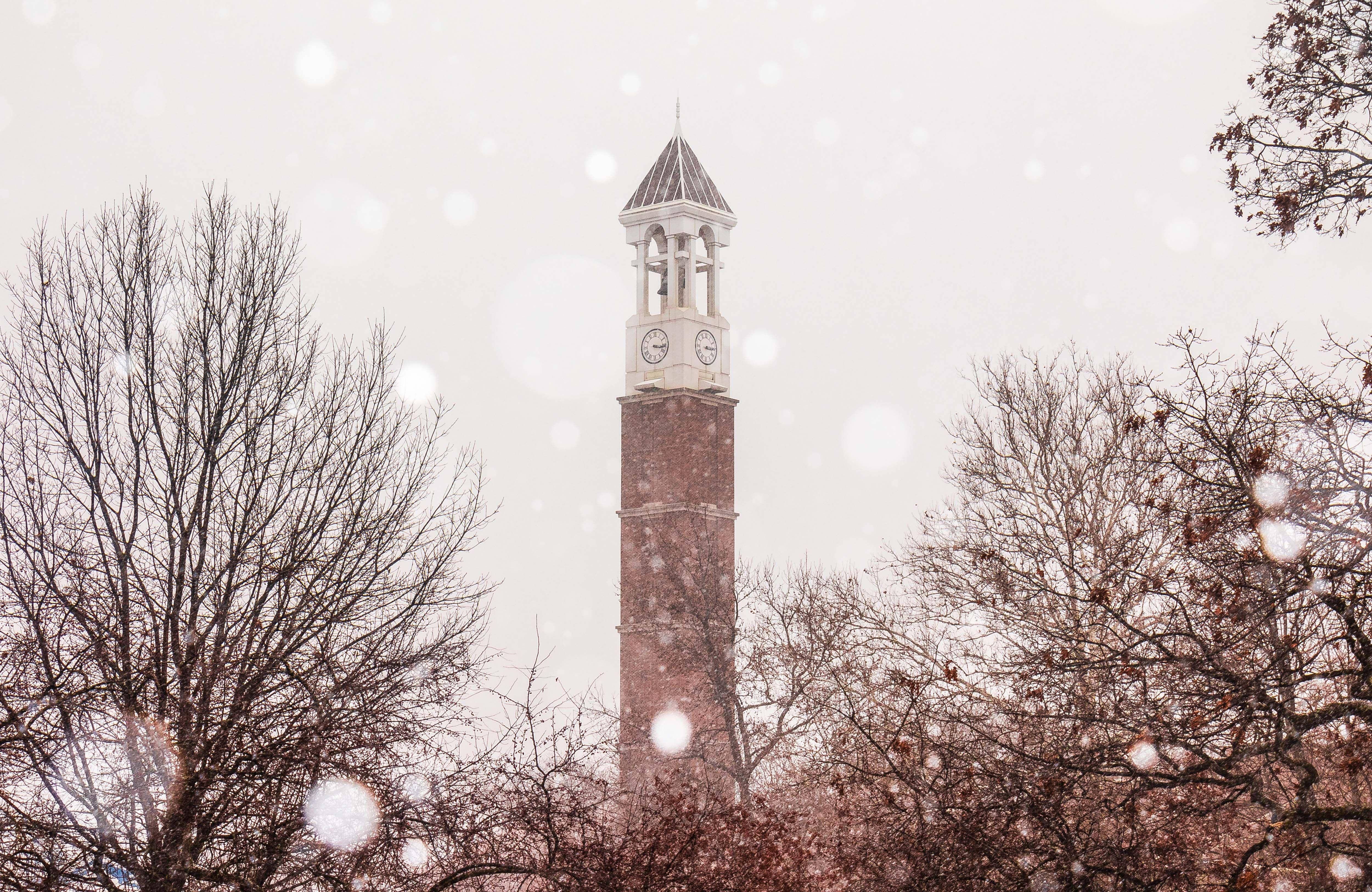 Purdue University, bell tower, brick clock tower, 4K Desktop Wallpaper