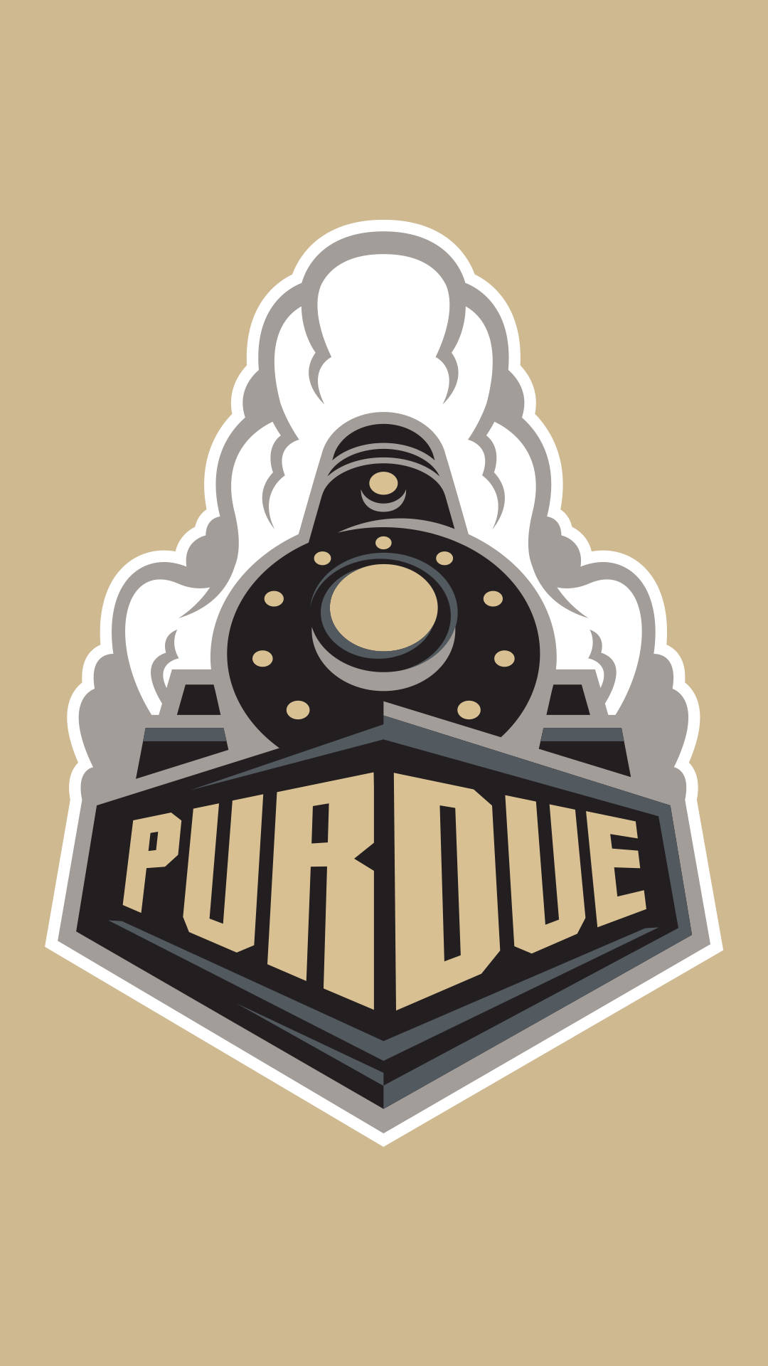 Purdue University, train logo, black locomotive, Full HD Phone Wallpaper
