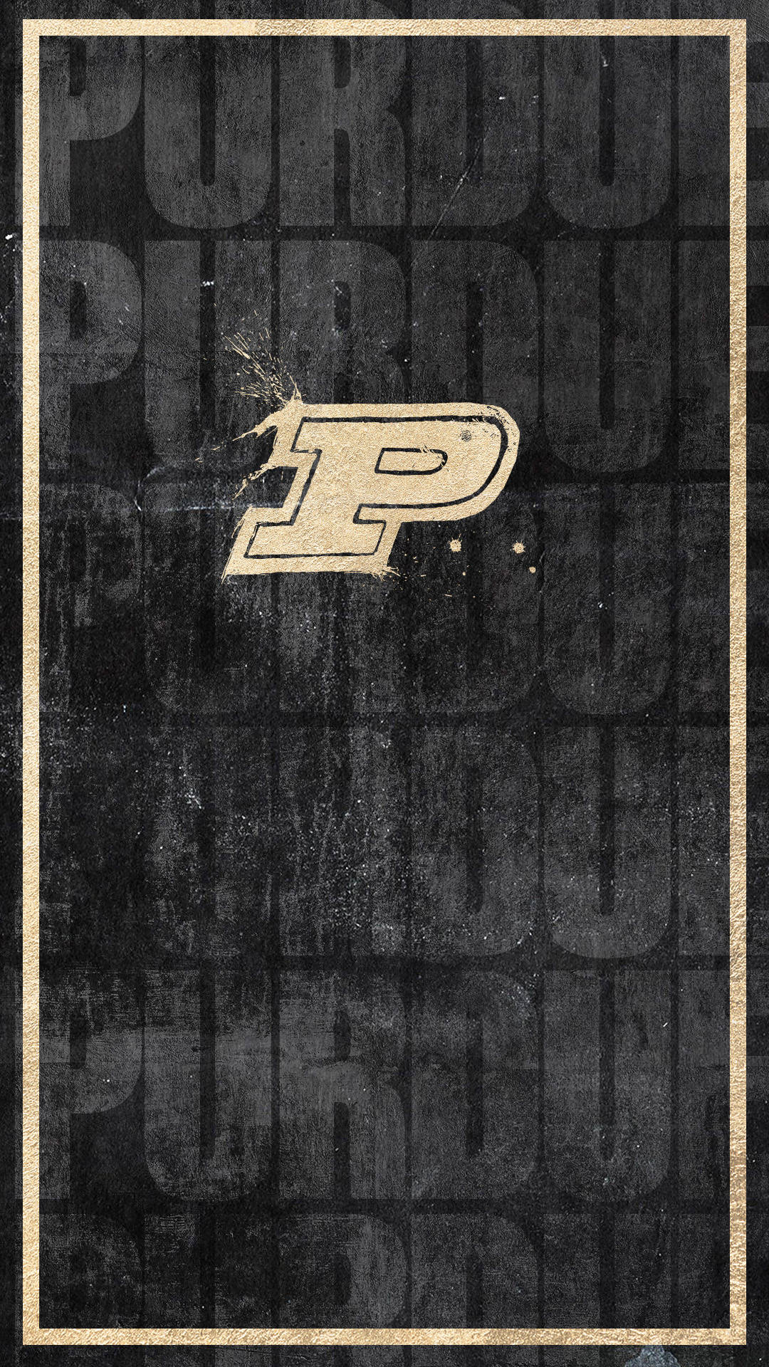 Purdue University, P, gold, Full HD Phone Wallpaper