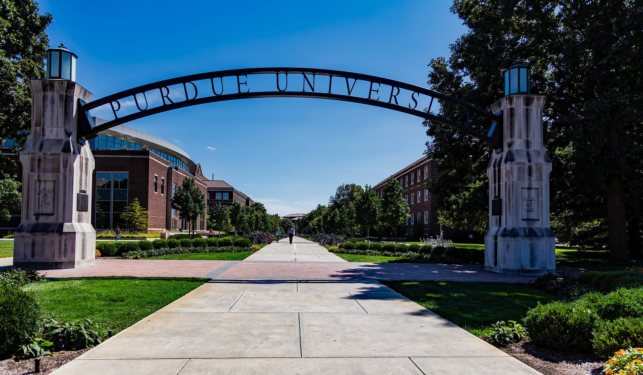 Purdue University, archway, campus pathway, Full HD Desktop Wallpaper