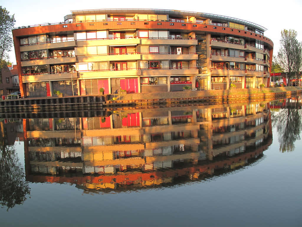 Purmerend, waterfront, canal, SD Desktop Wallpaper
