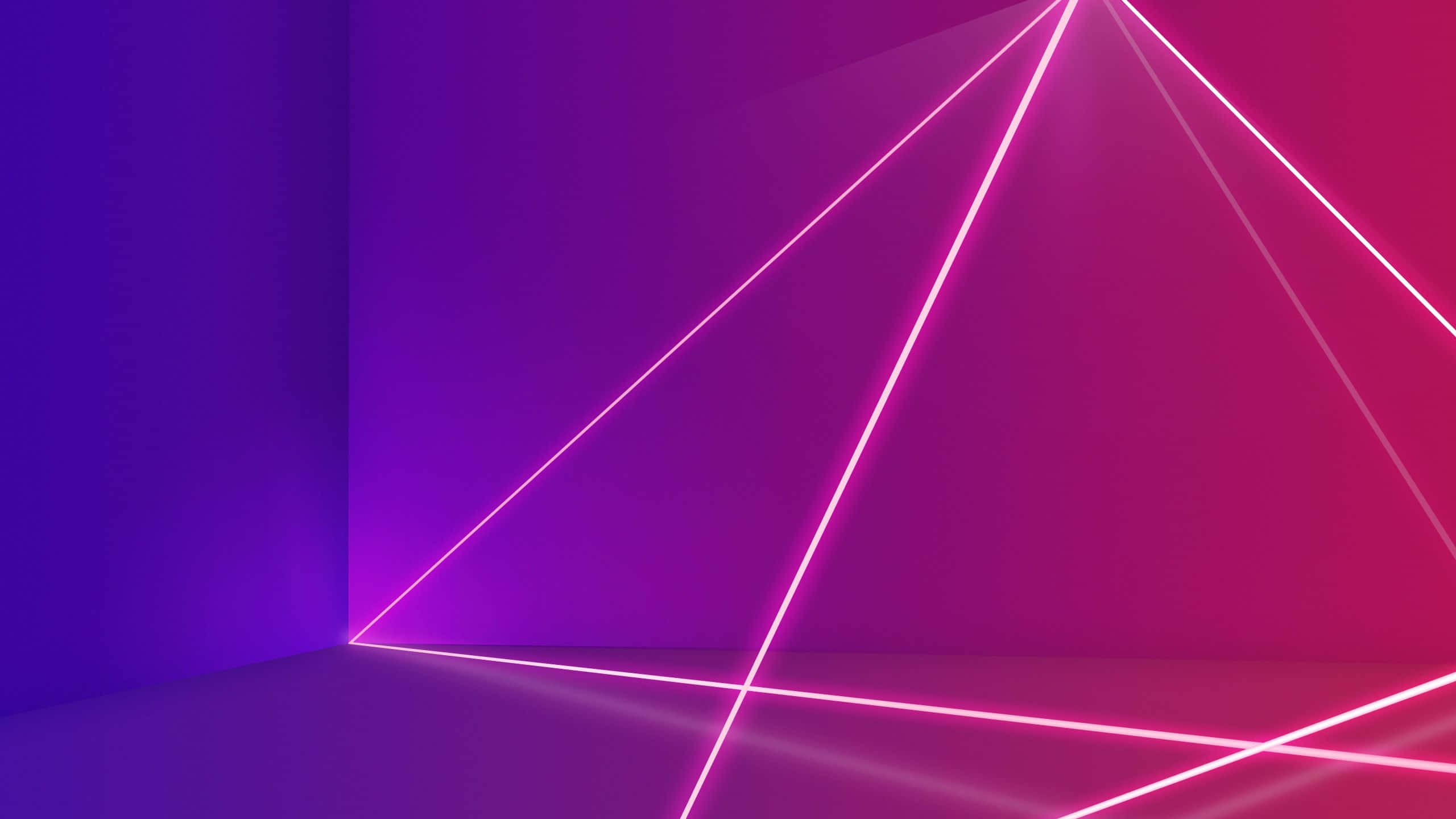 neon pink laser beams, gradient purple and magenta room corner, futuristic geometric glow, 2K Desktop Wallpaper