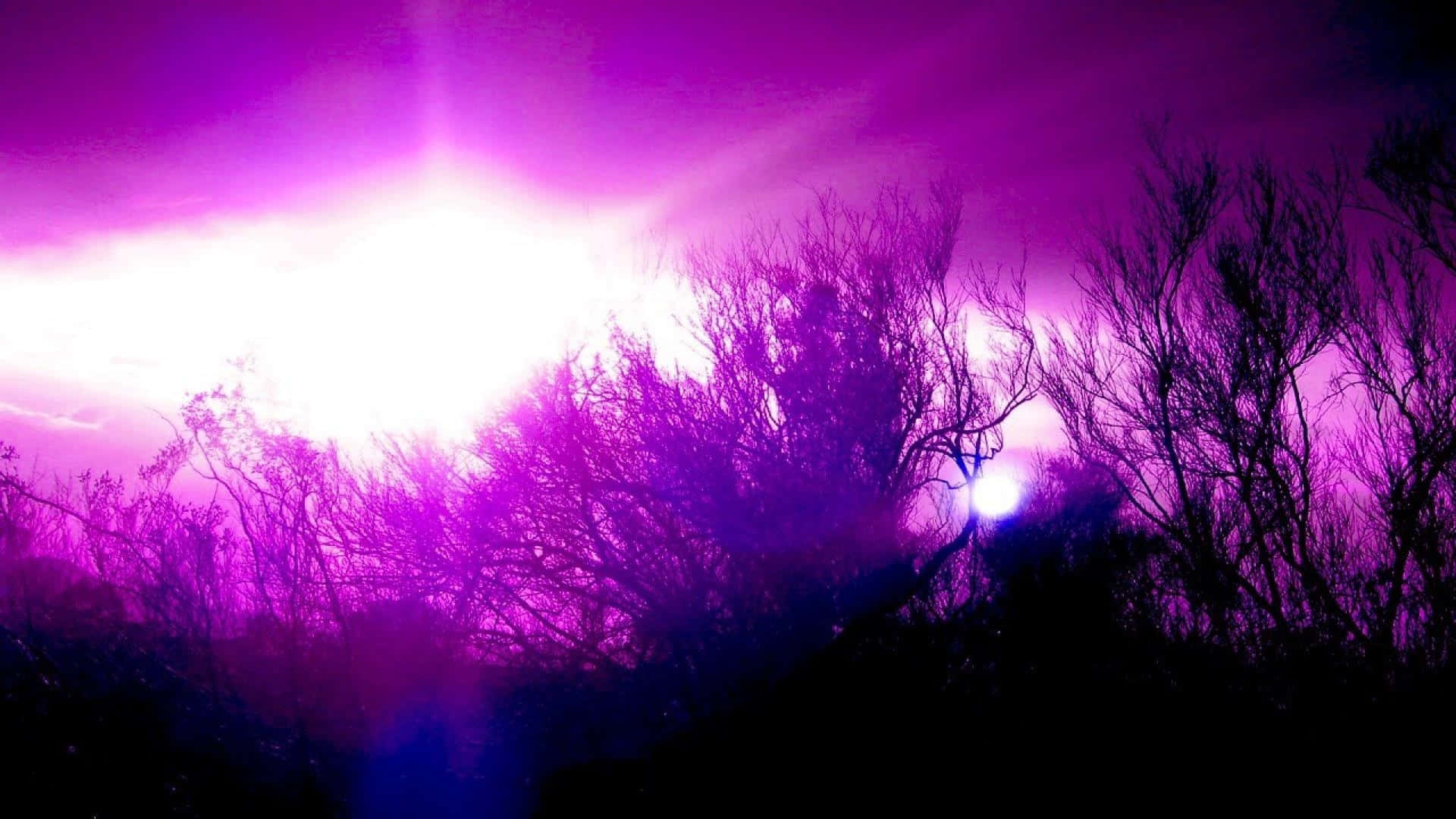 Purple Abstract, surreal purple sky, bright sunburst, Full HD Desktop Wallpaper