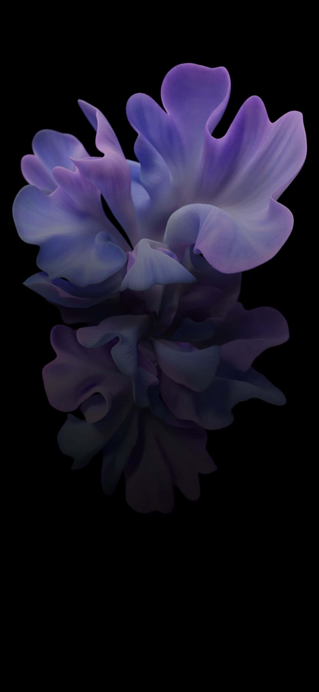 purple flower, glowing purple, soft ruffled petals, Full HD Phone Wallpaper