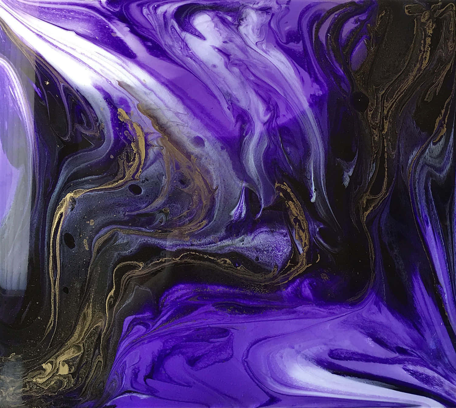 purple resin artwork abstract, vibrant purple, white, HD Desktop Wallpaper