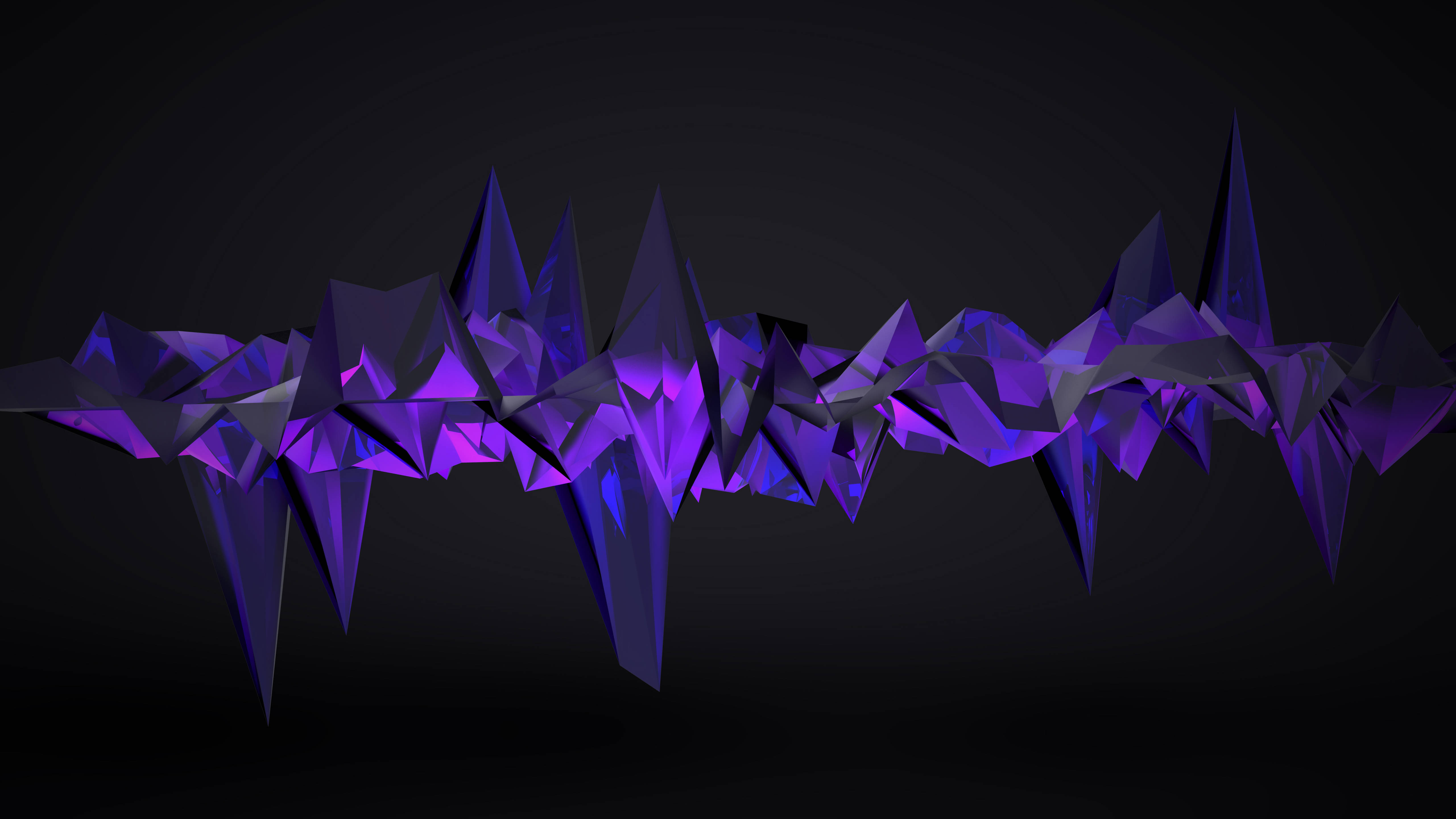 Iceberg Abstract 4K Purple, glowing purple, geometric waveform, 5K Desktop Wallpaper