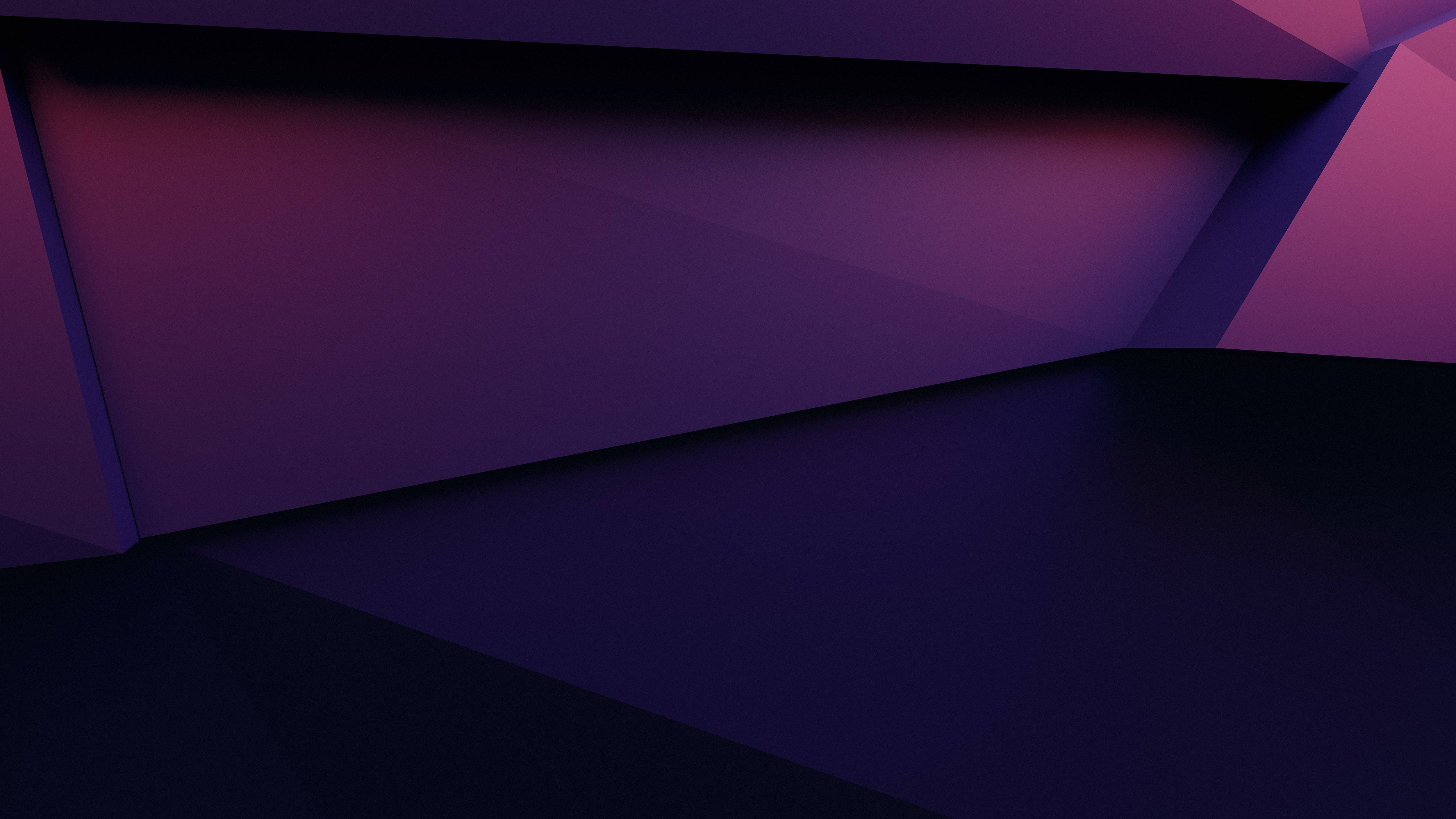 dark purple, abstract geometric room, sharp angular walls, 5K Desktop Wallpaper