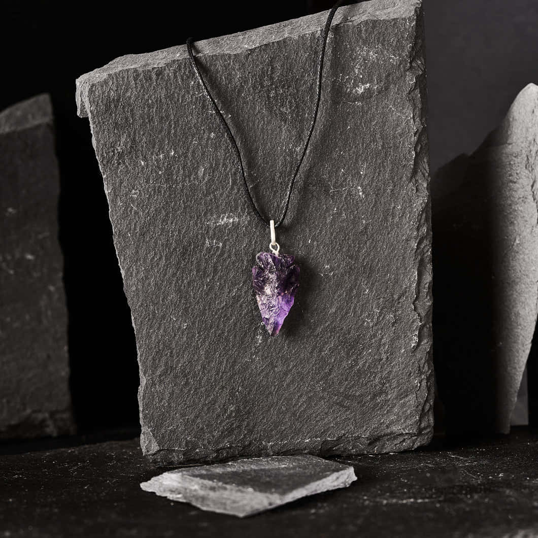 Purple Accessories, amethyst pendant, black cord, SD Desktop Wallpaper