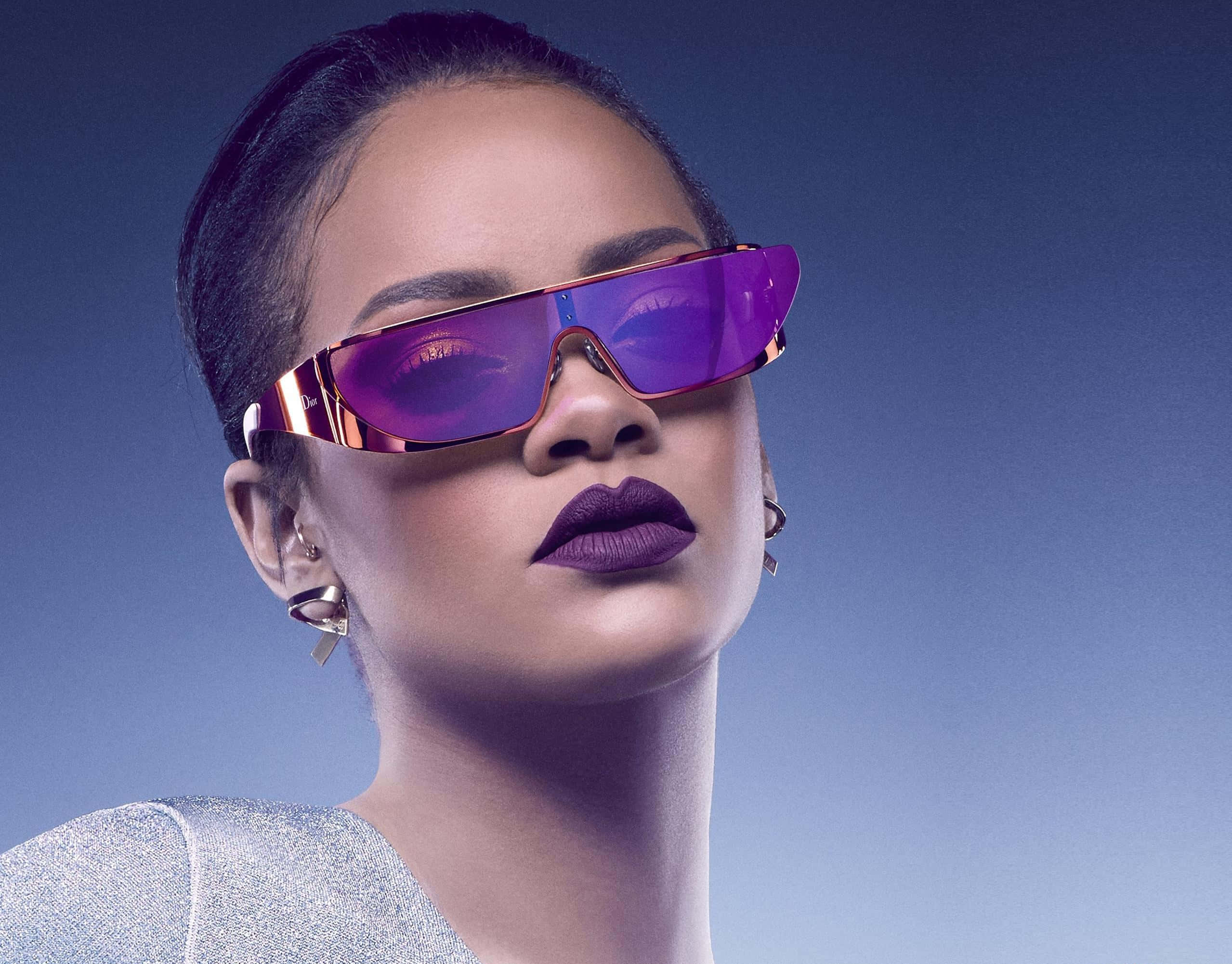 purple accessories, bold purple lips, futuristic purple sunglasses, Full HD Desktop Wallpaper
