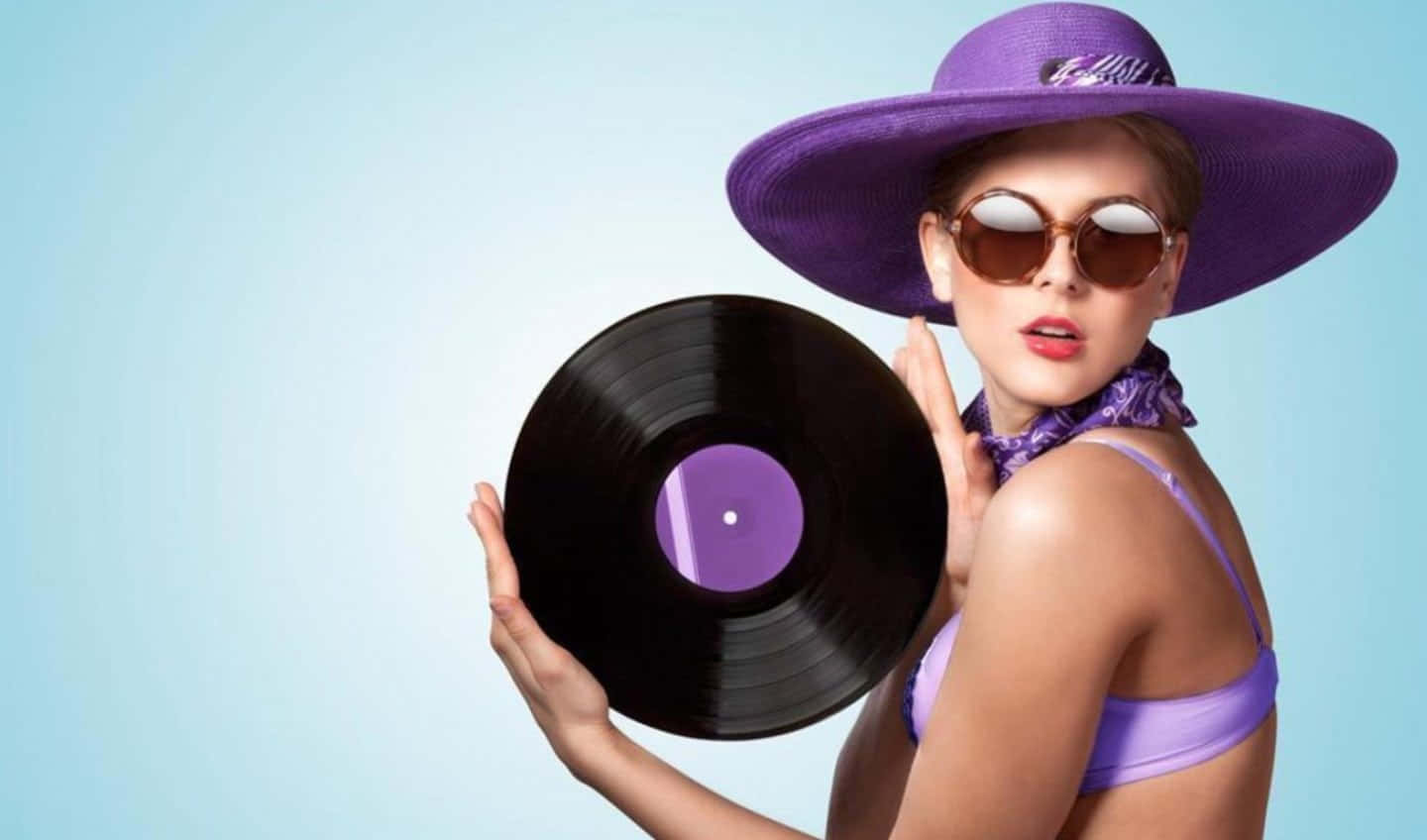 purple hat, purple accessories, sunglasses, HD Desktop Wallpaper