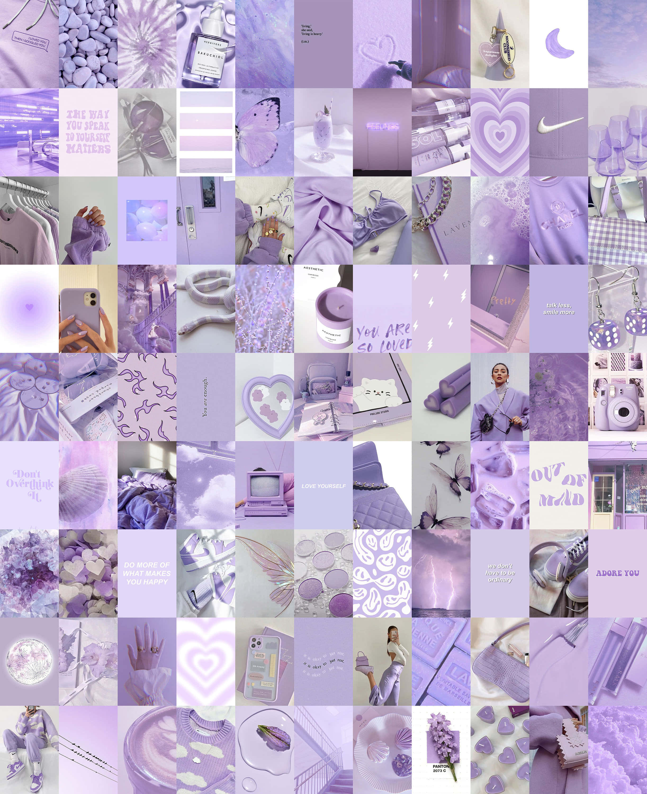 pastel purple, lavender-themed, soft dreamy aesthetic, 2K Phone Wallpaper