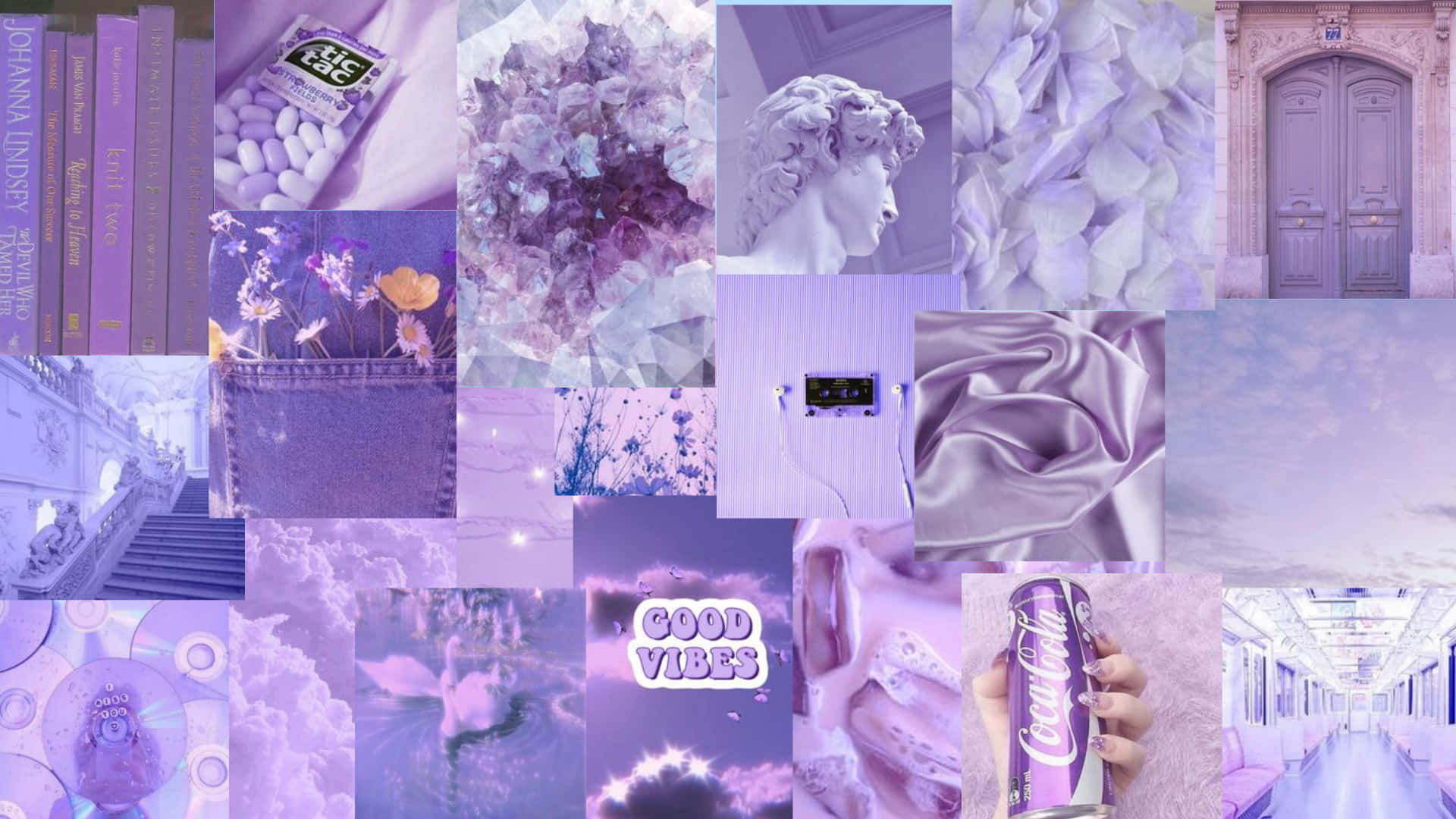 lavender-themed, pastel tones, books, Full HD Desktop Wallpaper