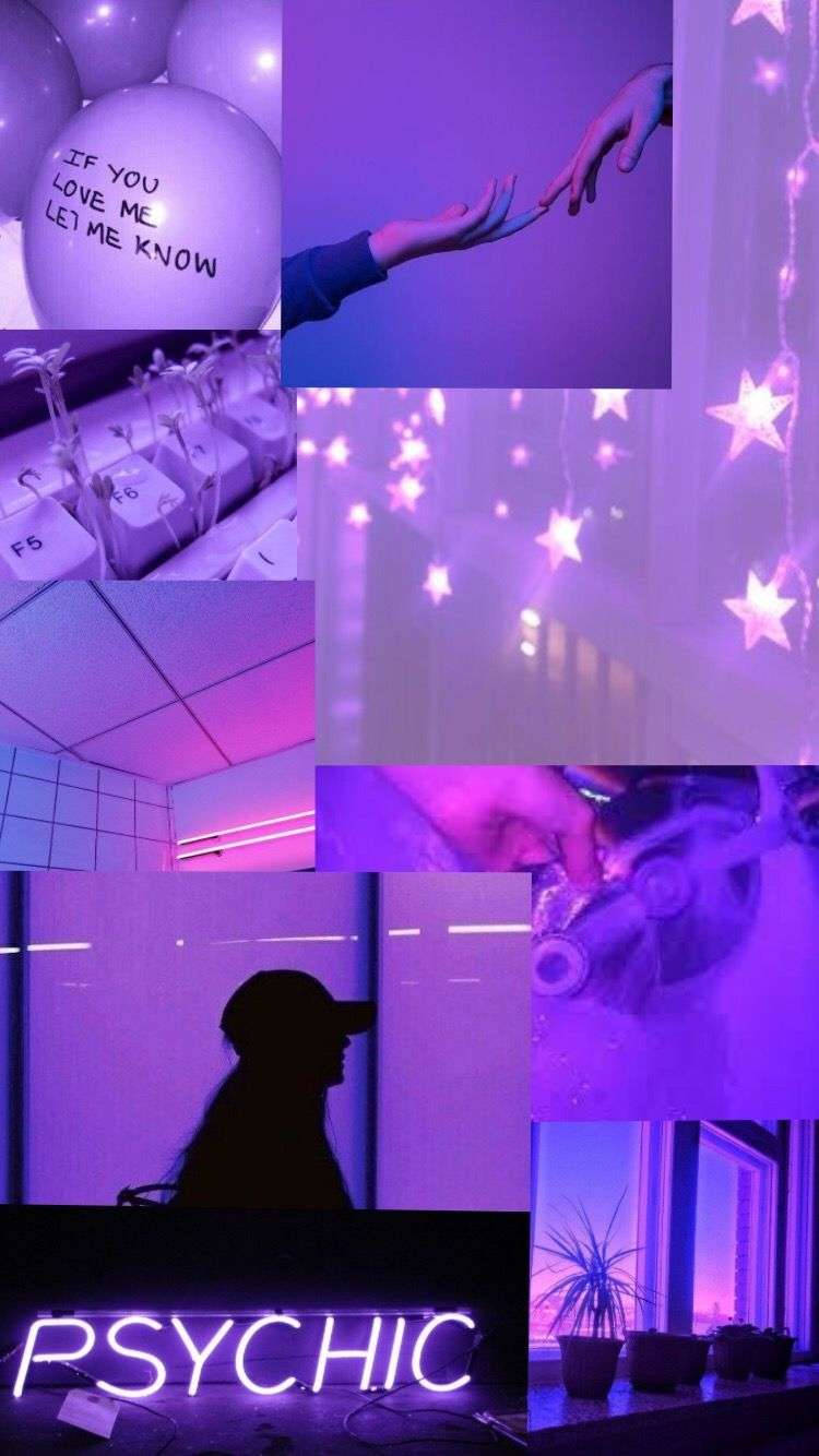 Purple Aesthetic Phone, psychic, neon psychic sign, HD Phone Wallpaper