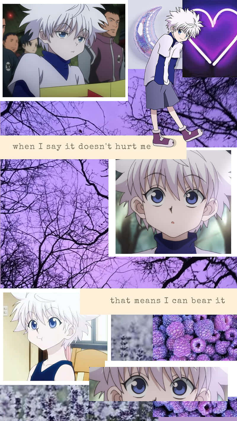 purple aesthetic tumblr, white-haired boy, purple-themed scenes, HD Phone Wallpaper
