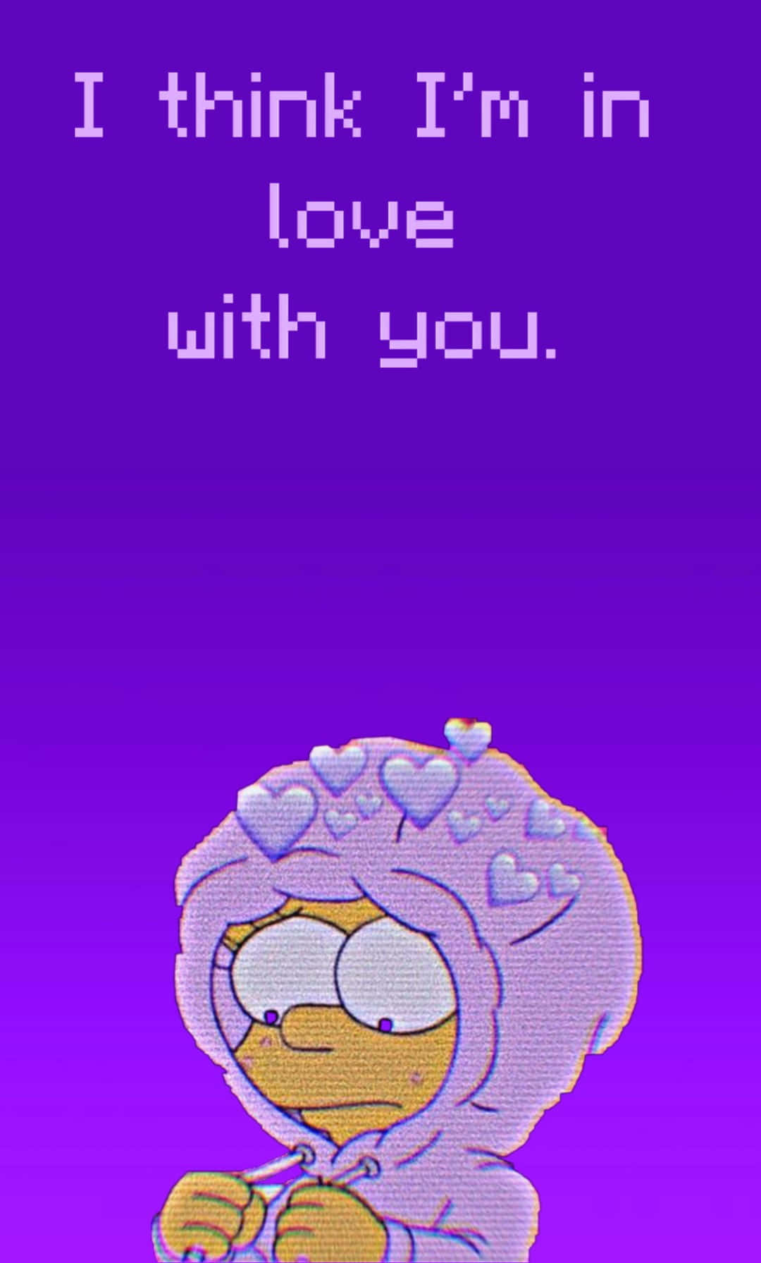 purple aesthetic tumblr, pixelated cartoon character, purple hoodie, HD Phone Wallpaper