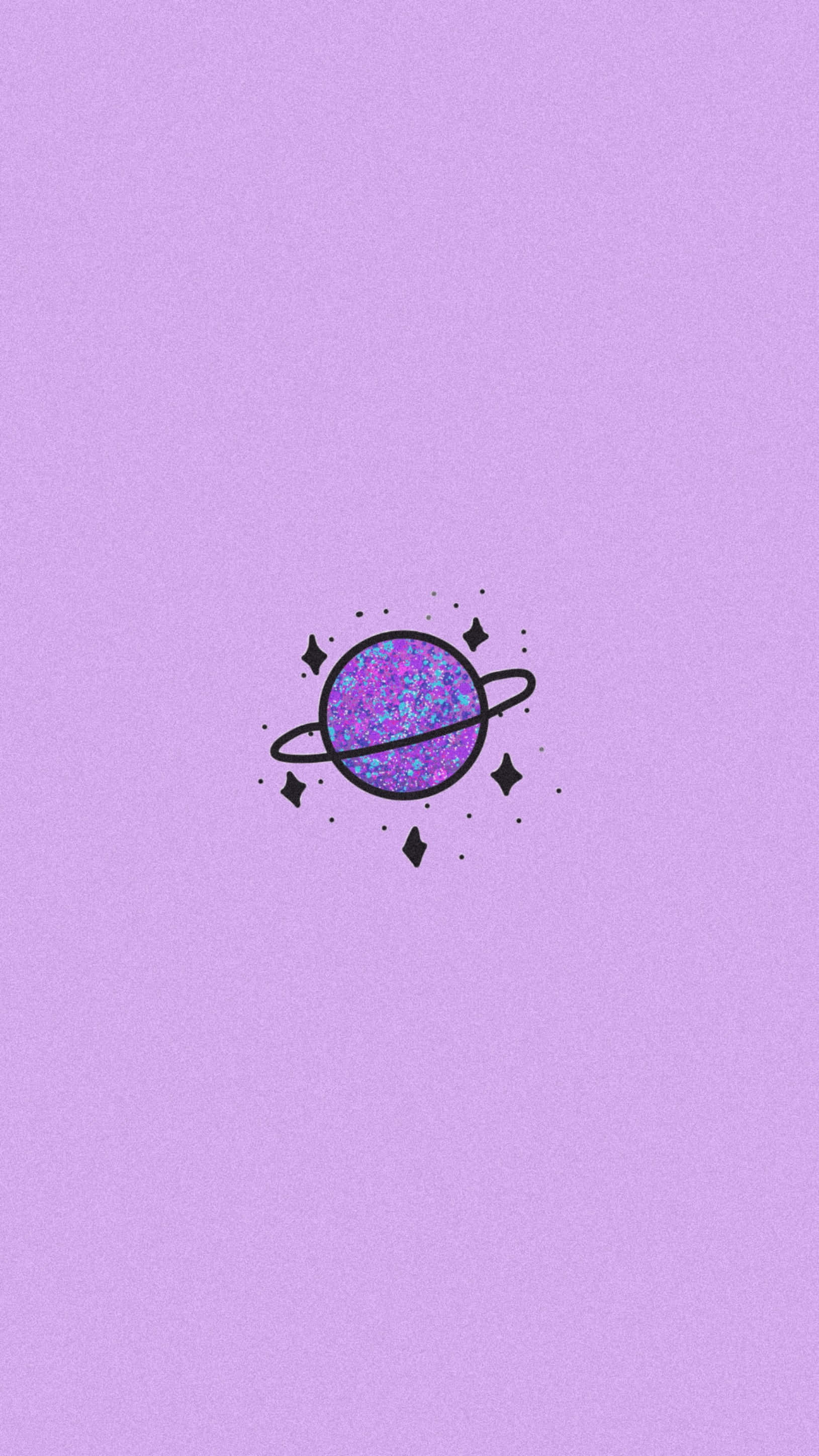 purple aesthetic tumblr, glittery purple planet, black ring, 2K Phone Wallpaper