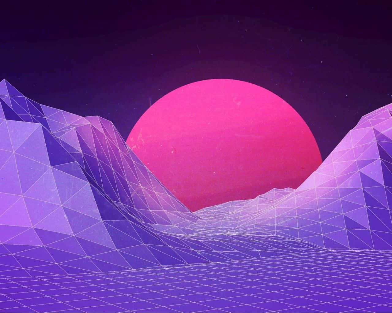 soft lavender tones, retrofuturistic landscape, geometric purple mountains, HD Desktop Wallpaper