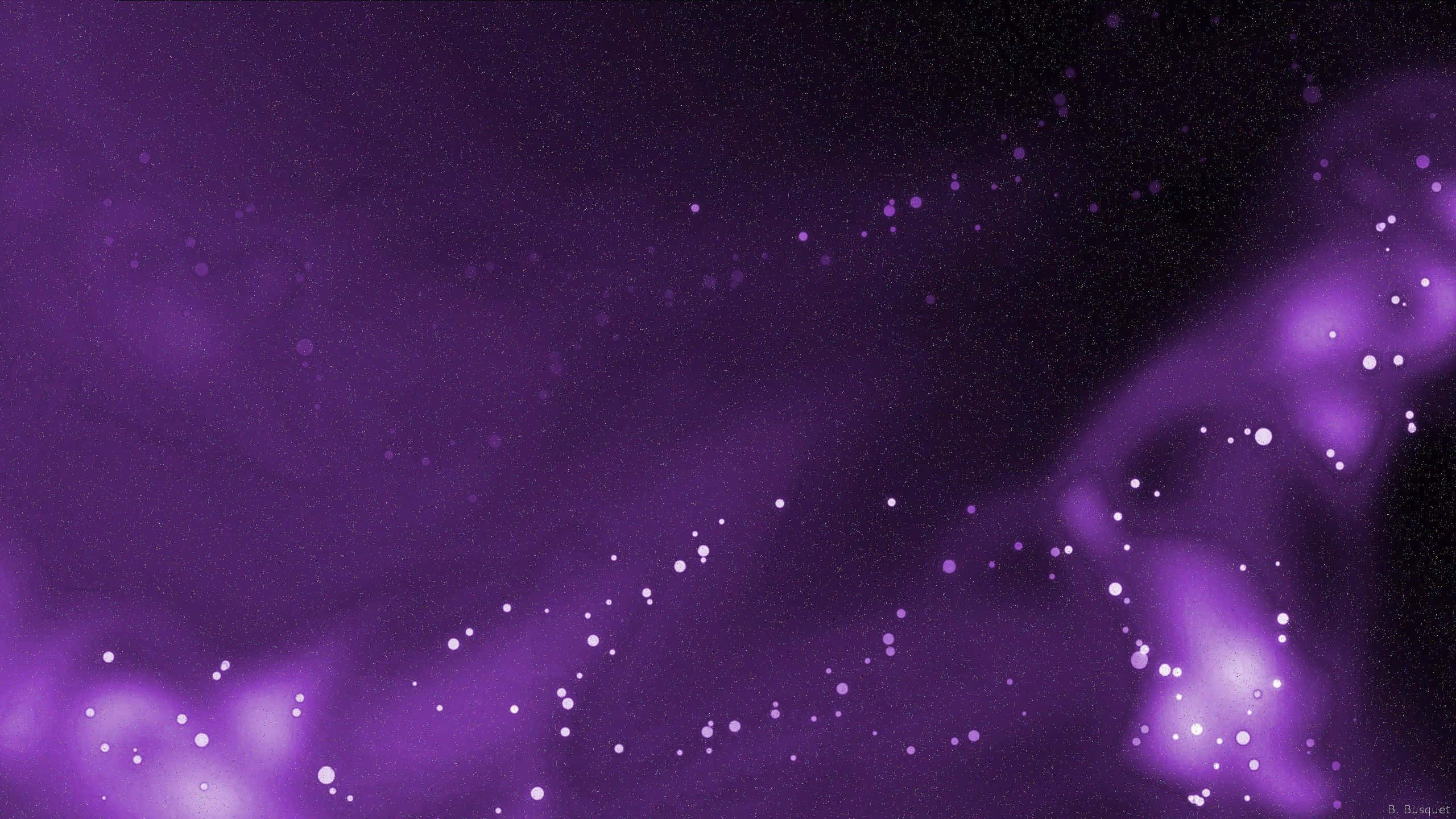 Purple Galaxy Aesthetics Computer, cosmic nebula, deep purple hues, 2K Desktop Wallpaper
