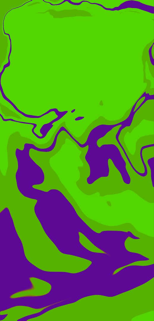 neon green, deep purple, liquid-like swirls, SD Phone Wallpaper