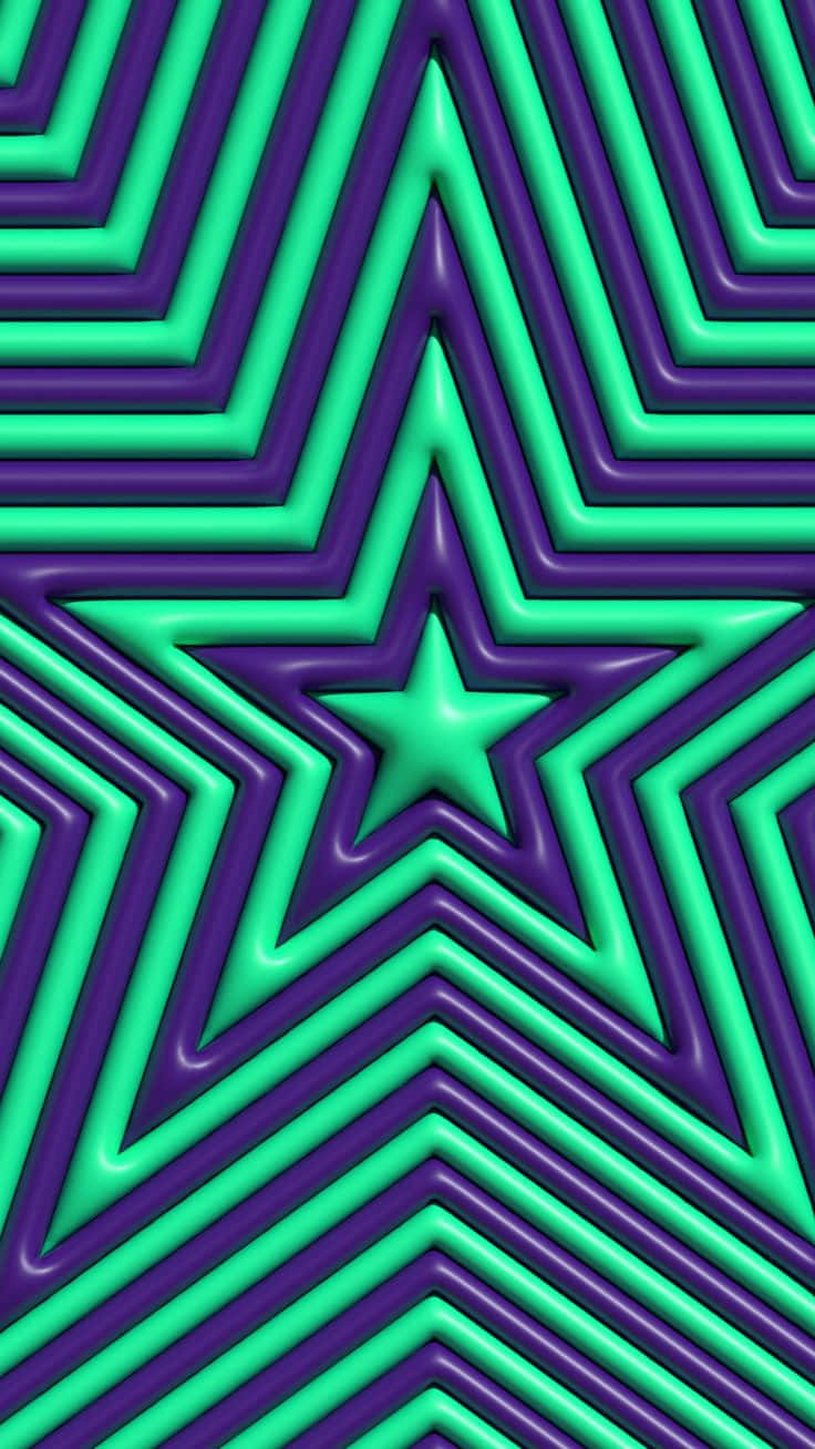 neon green, purple, starburst pattern, HD Phone Wallpaper