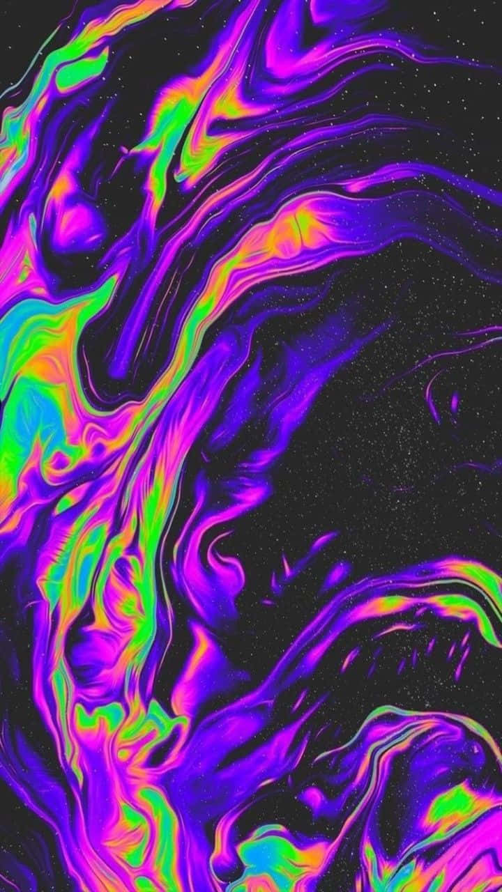 neon green, purple, yellow, HD Phone Wallpaper