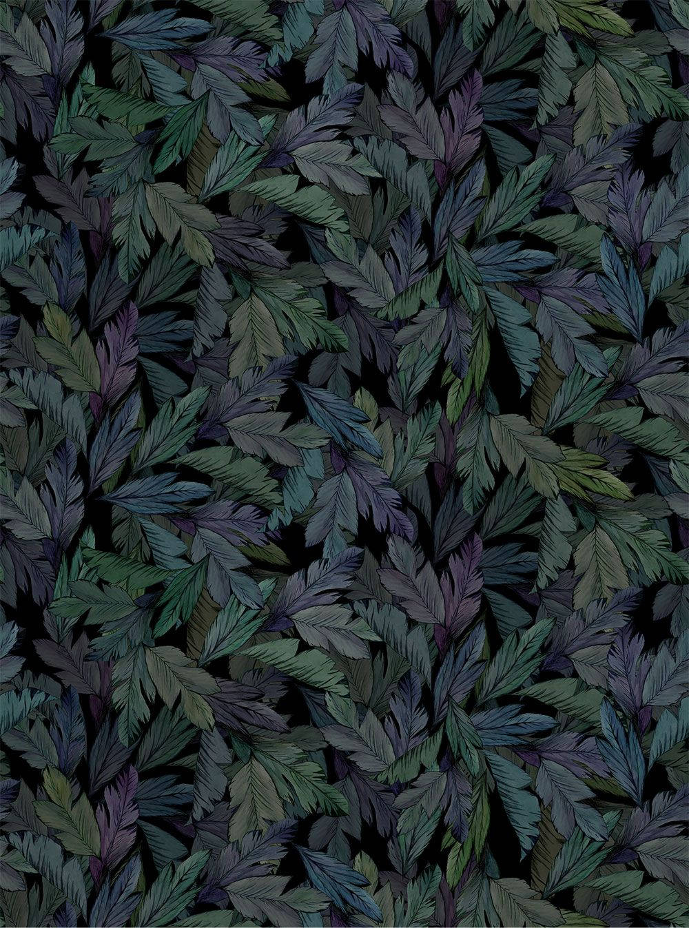 purple and green leaf, dark teal, black background, HD Phone Wallpaper