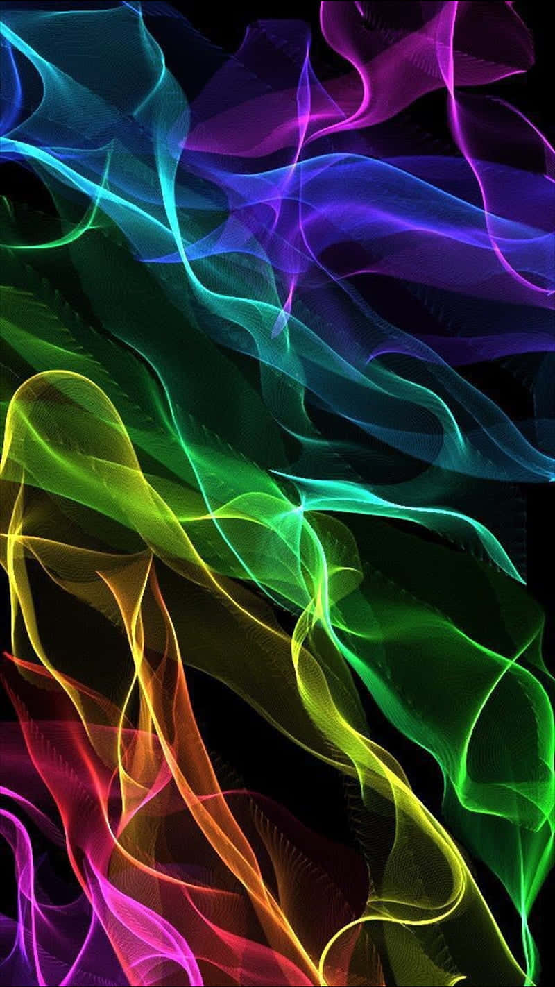 neon green, purple, black background, HD Phone Wallpaper
