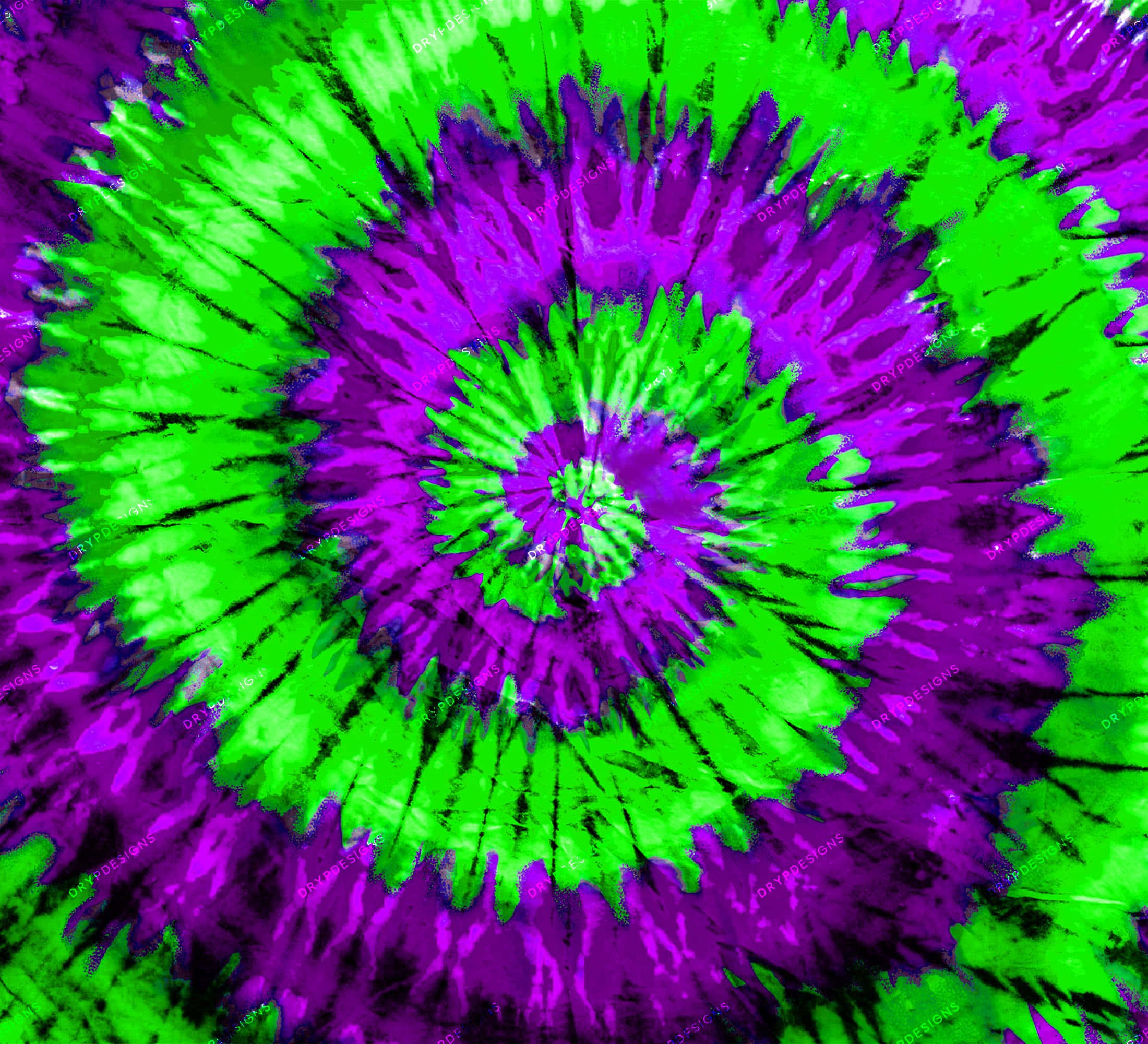 neon green, purple, tie-dye swirls, Full HD Desktop Wallpaper