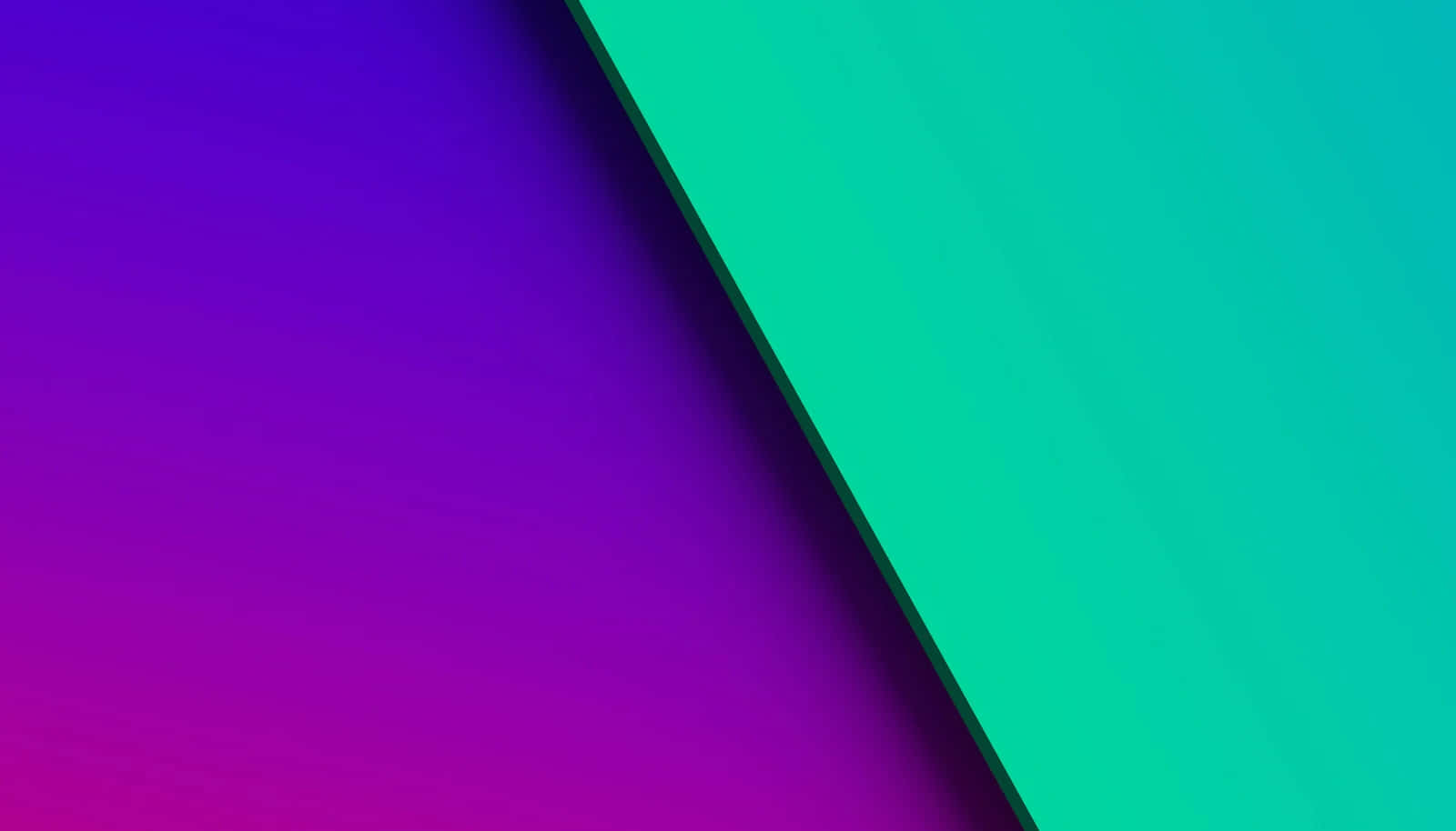 vibrant purple, vibrant teal, diagonal split, HD Desktop Wallpaper