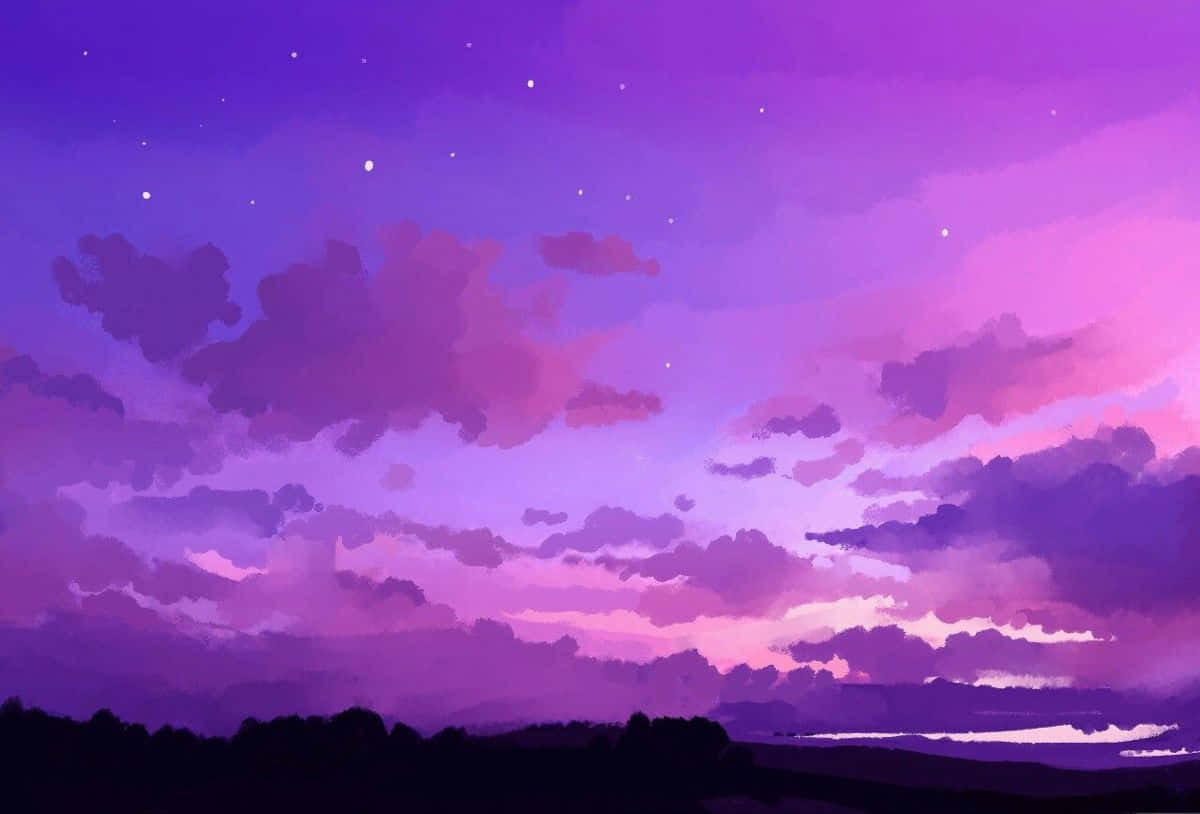 Purple Sky, twilight sky, soft purples, SD Desktop Wallpaper