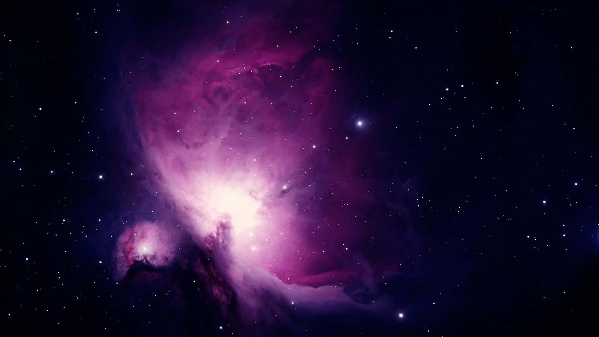 Purple Nebula, vibrant purple, pink nebula, Full HD Desktop Wallpaper