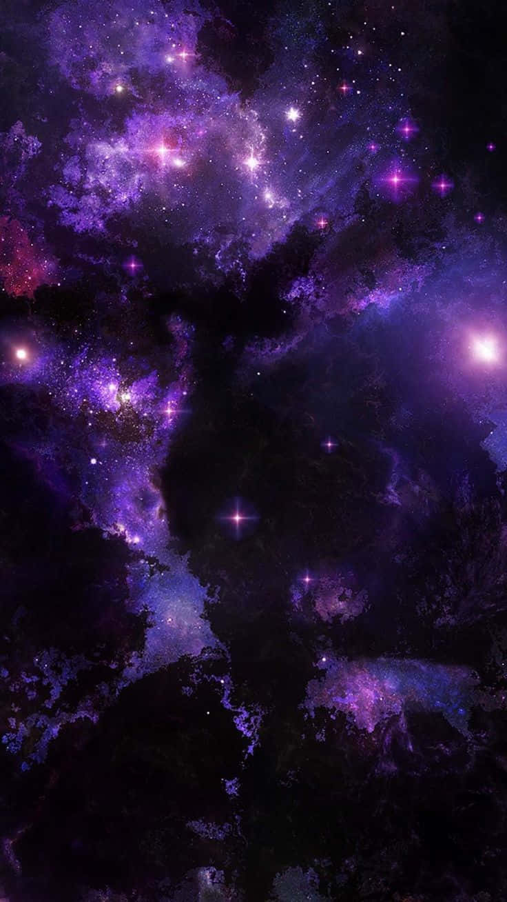Purple Nebula, vibrant purple, pink clouds, HD Phone Wallpaper