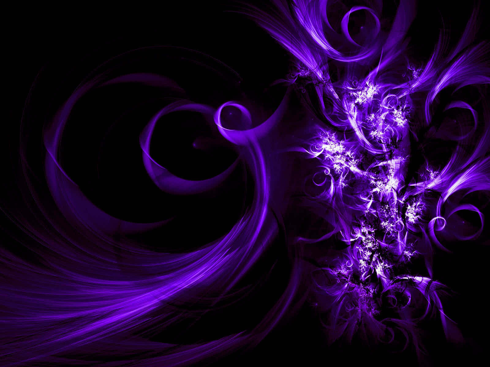 Purple Aura, vibrant purple, fractal swirls, HD Desktop Wallpaper