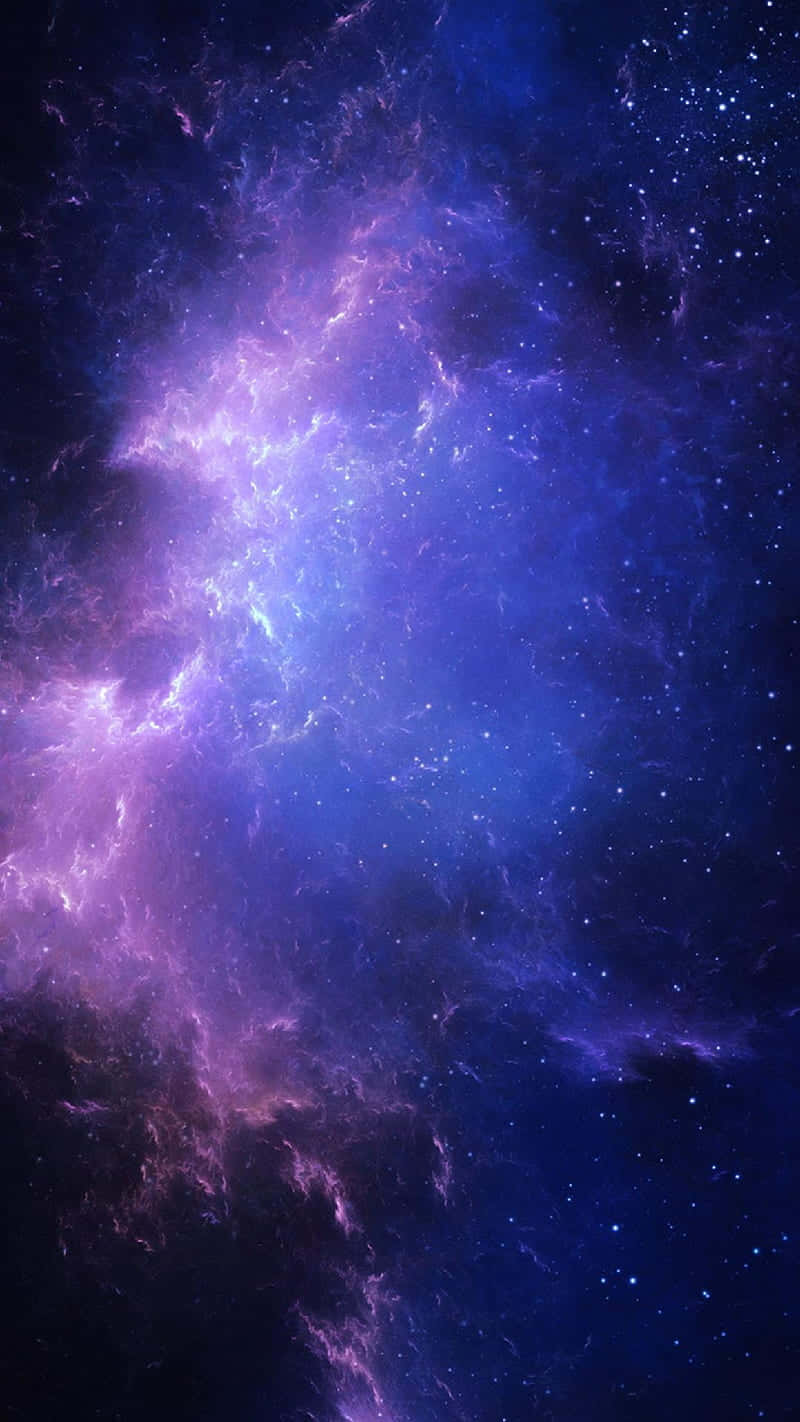 Purple Nebula, vibrant purple, blue hues, HD Phone Wallpaper