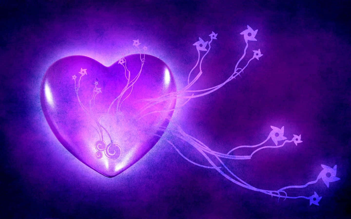 mystical purple heart aura, glowing translucent purple heart, dark purple textured background, HD Desktop Wallpaper