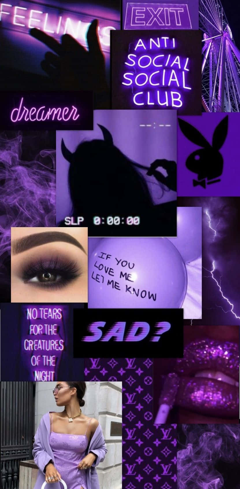 Aesthetic Purple Baddie Style, vibrant purple neon, lavender, HD Phone Wallpaper