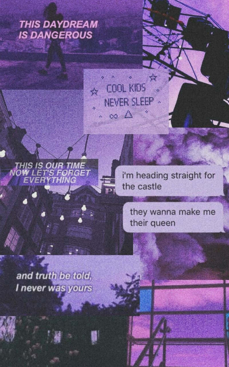 Purple Baddie, urban scenes, dreamy rebellious vibe, HD Phone Wallpaper
