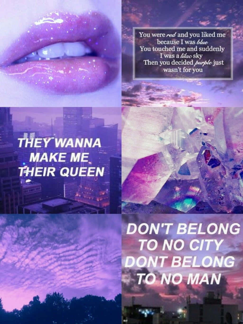 Aesthetic Purple Baddie, purple-hued, glittery crystals, HD Phone Wallpaper