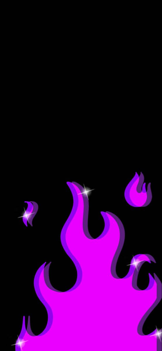 Purple Baddie, vibrant purple flames, sparkling highlights, SD Phone Wallpaper