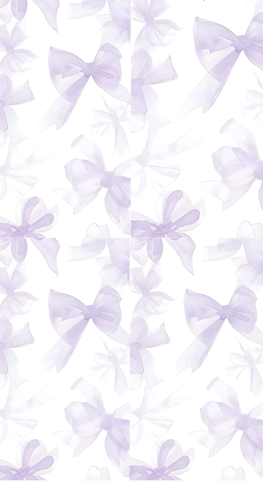 Purple Bow, translucent lavender bows, bright white background, Full HD Phone Wallpaper