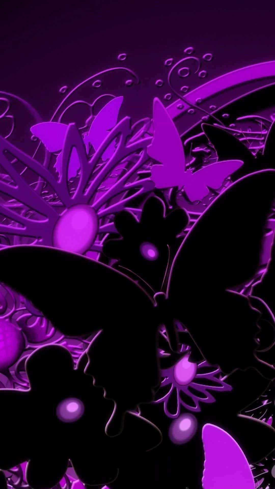 Purple Butterfly, iPhone, vibrant purple, Full HD Phone Wallpaper