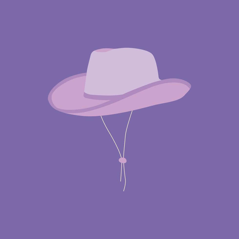 Purple Hat, lavender cowboy hat, chin strap, SD Desktop Wallpaper